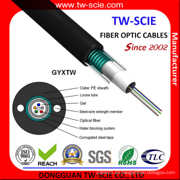 Fabricante 24 Core Fiber Cable Exterior GYXTW